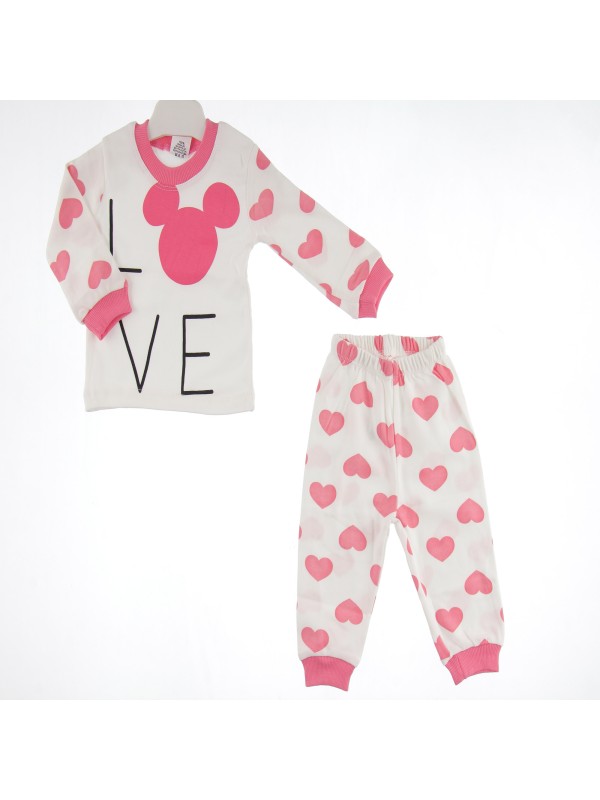 Kız Bebek Love Pijama Takımı