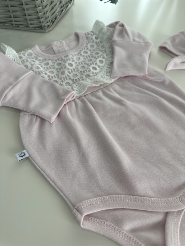 Kız Bebek Fistolu Bandanalı Romper