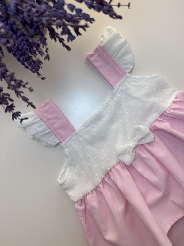 Kız Bebek Askılı 2'li Pembe Takım