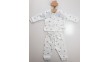 Kız Bebek Lale Desenli Beyaz Pijama Takımı