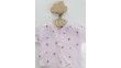 Kız Bebek Lale Desenli Pembe Pijama Takımı