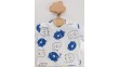 Erkek Bebek Ayıcık Desenli Mavi Pijama Takımı
