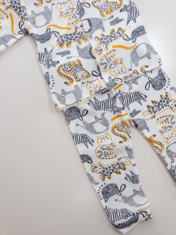 Erkek Bebek Hayvanlar Alemi Pijama Takımı