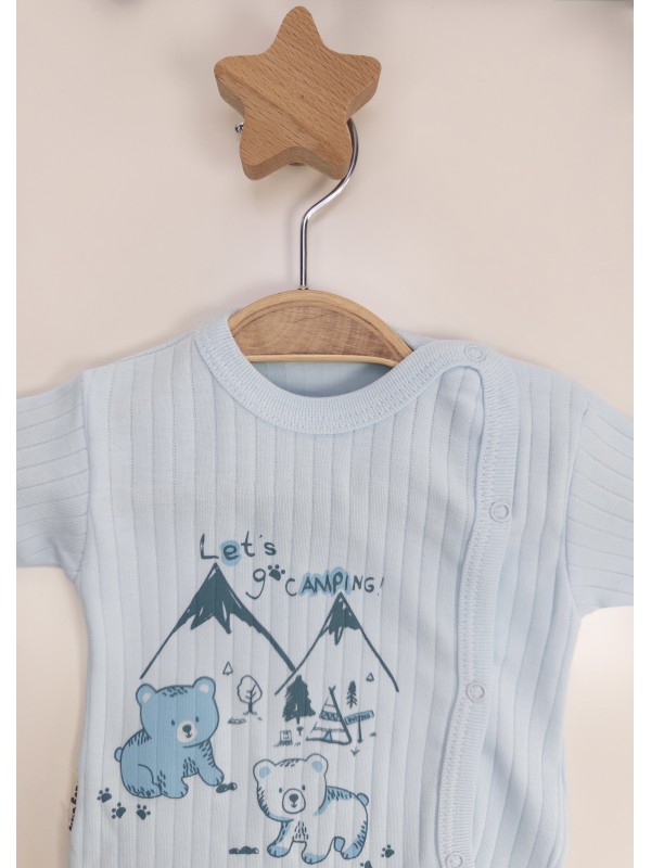 Erkek Bebek Bear Camping 3'lü Zıbın Seti