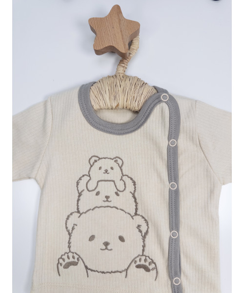 Ayıcık Ailesi Desenli Pijama Takımı