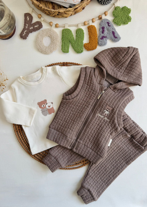 Sweet Bear Kapitoneli 3'lü Takım